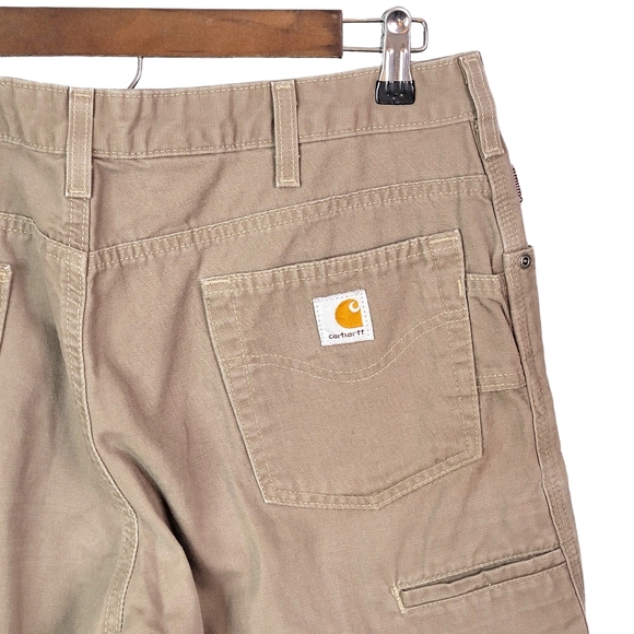 Carhartt Dark Khaki Heavy 100% Cotton Work Jobcore Summer Shorts 14 - Picture 7 of 16